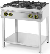 Bol.com Hendi Gasfornuis - 4-pits - open standaard - 19kW - 800x700x900mm - roestvrij staal aanbieding