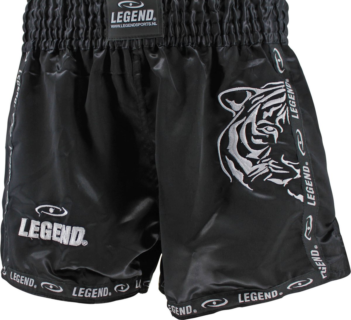 Kickboks Broekje Kind/Volwassene Tijger zwart XS