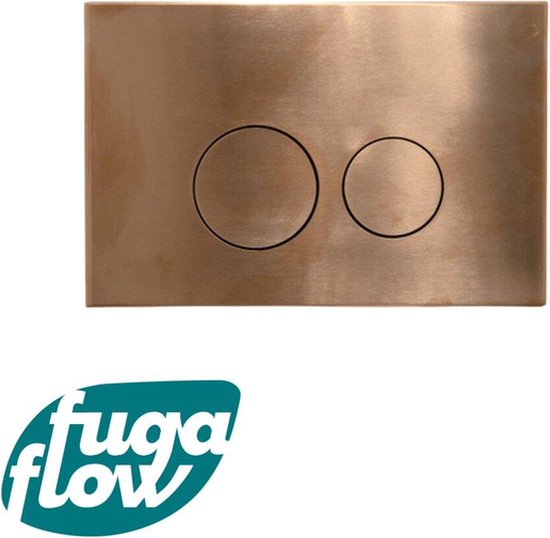 Foto: Fugaflow eccelente press bedieningsplaat bedieningspaneel voor geberit up320 inbouwreservoir dualflush ronde knoppen metaal koper