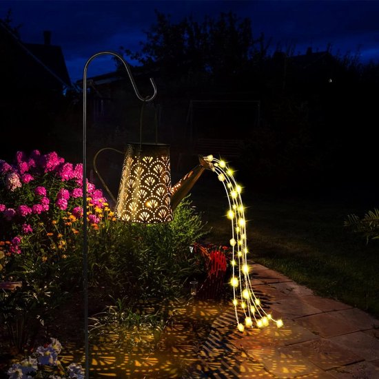 Kizozo Gieter op zonne-energie met 60 ledlampen, tuinverlichting voor buiten, buitenverlichting, IP65 waterdicht, tuindecoraties voor buiten, warm wit Kizozo Gieter op zonne-energie met 60 ledlampen, tuinverlichting voor buiten, buitenverlichting, IP65 waterdicht, tuindecoraties voor buiten, warm wit
