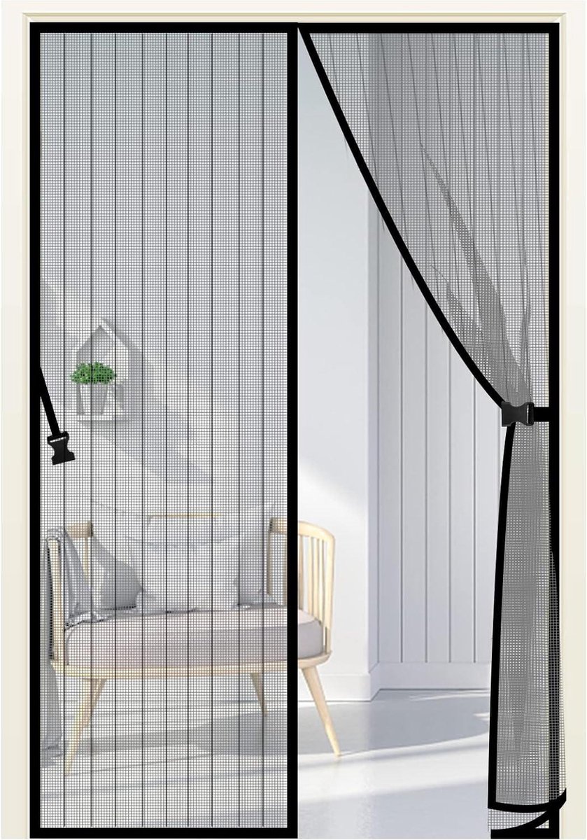 Vliegengordijn Magnetische hordeur - anti-muggen gaas gordijn - magneten - volledig frame - magische tape - 90 cm x 210 cm 354" x 826"