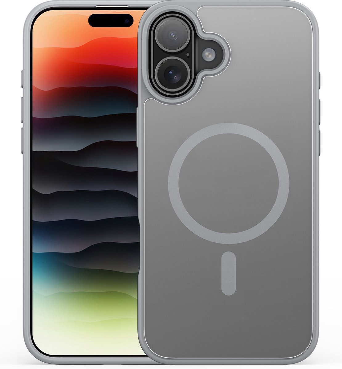 Dux Ducis - Telefoon hoesje geschikt voor de Apple iPhone 16 - Back Cover - Yind Serie - Grijs