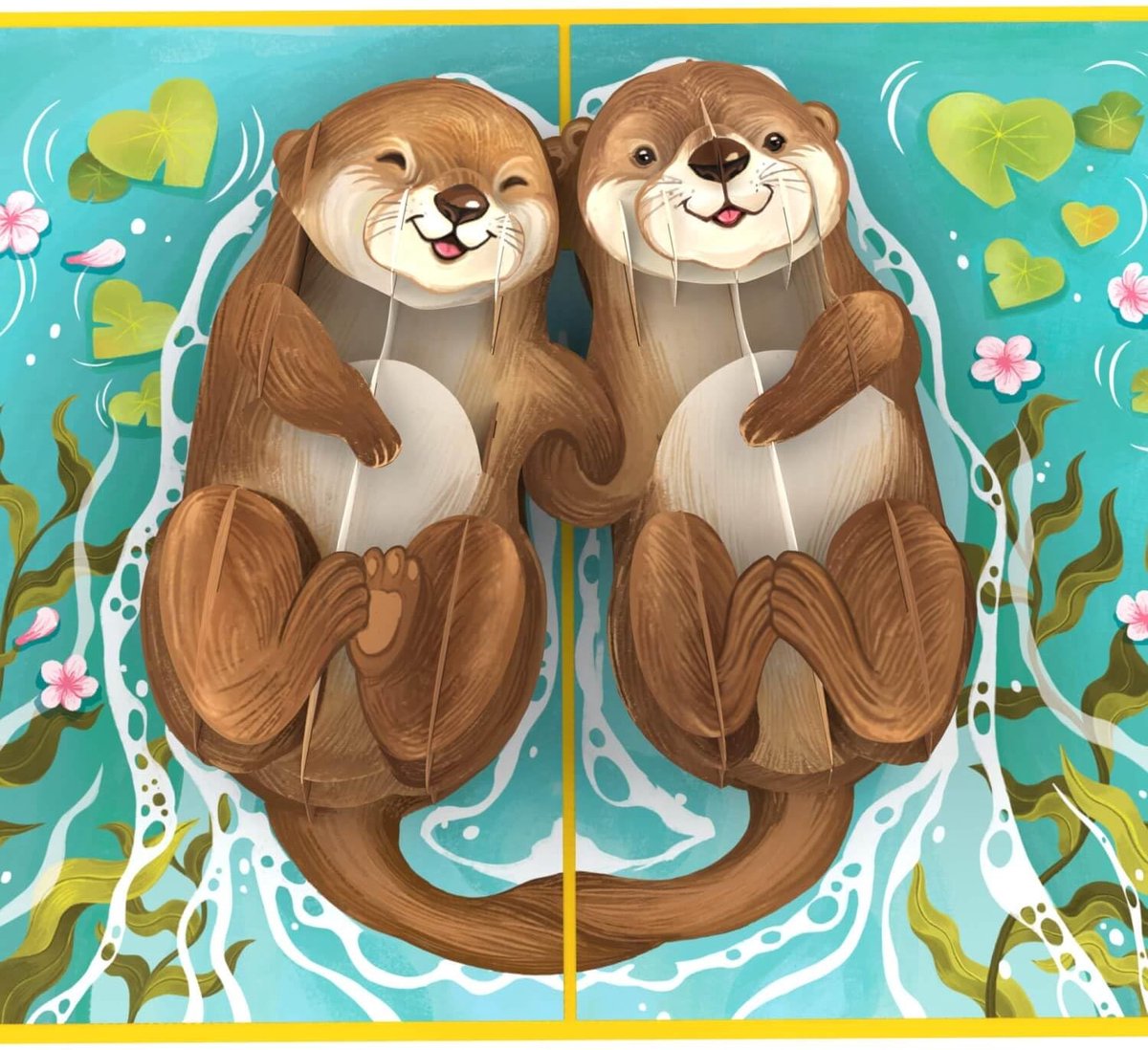 papercrush® Pop-up kaart You're My Otter Half - 3D liefdeskaart voor vrouwen & mannen (verjaardagskaart, huwelijksverjaardag, jubileum) - schattige liefdesverklaring, ik hou van jou kaart voor vriendin & vriend