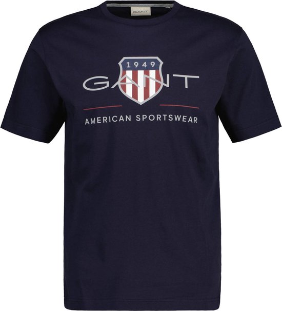 Gant - T-shirt Logo Marine - Homme - Taille 4XL - Coupe régulière