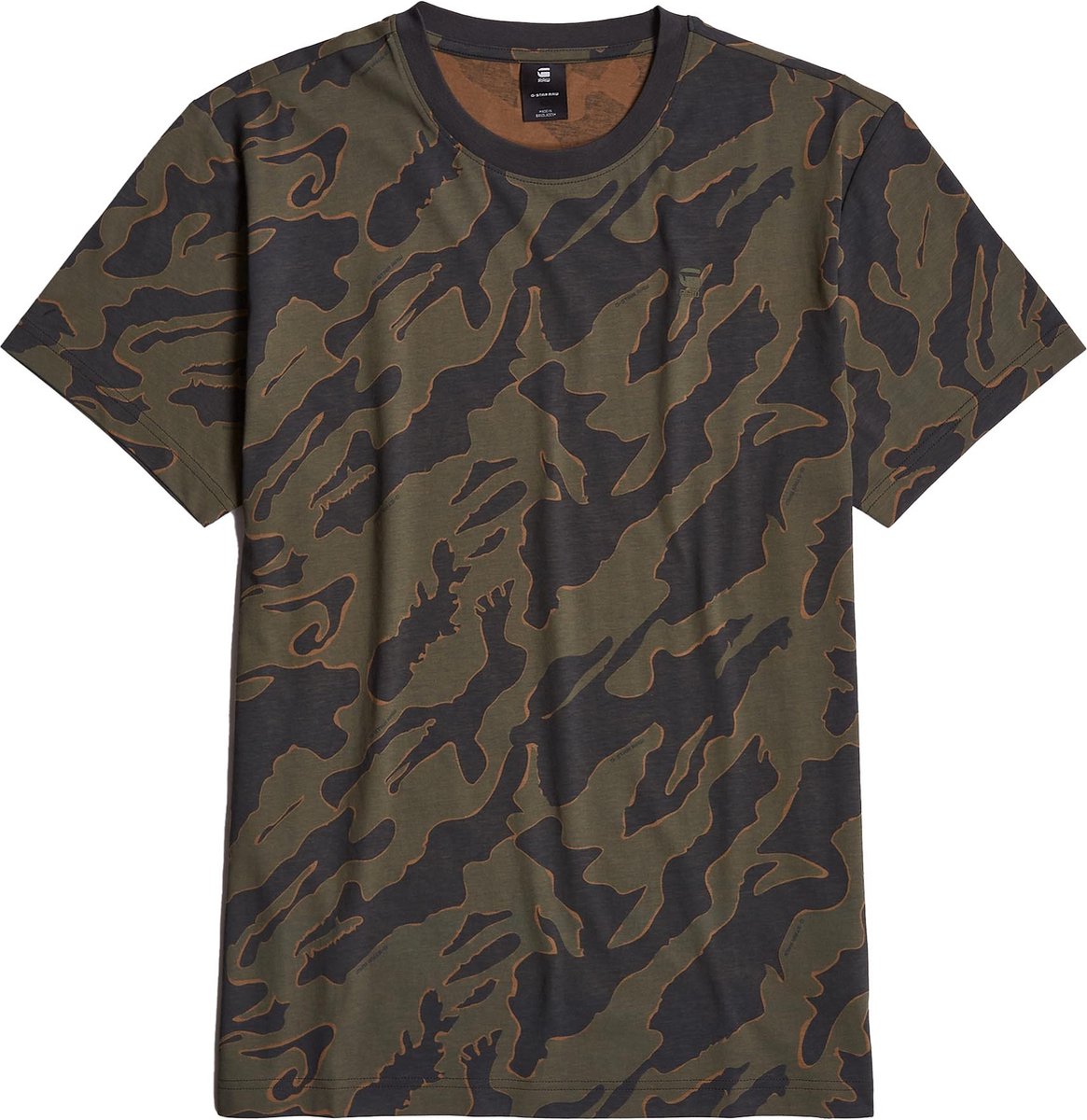 G-Star Island camo r t Heren T-shirts Olijf