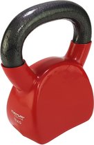 Bol.com Tunturi Kettlebell - Vinyl - 10 kg - Rood - Incl. gratis fitness app aanbieding