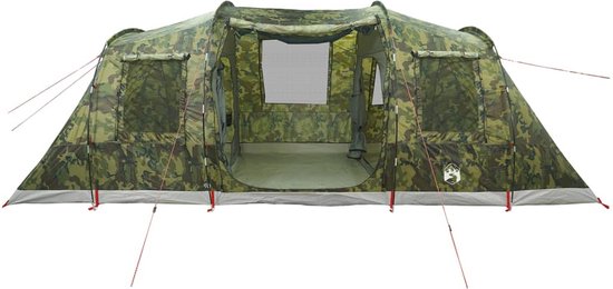 vidaXL - Tente tunnel - 4 personnes - imperméable - camouflage
