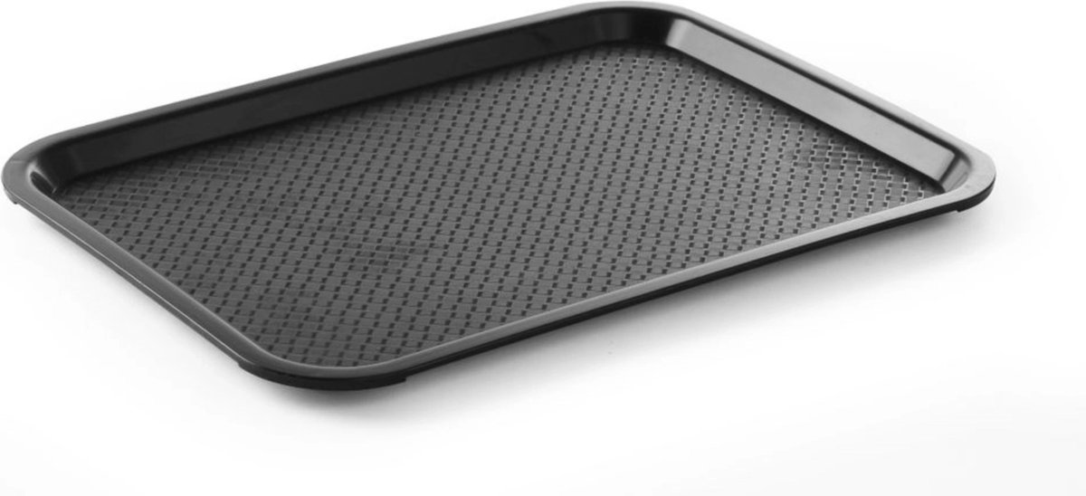 HENDI Medium fastfood dienblad – zwart – 305x415 mm – polypropyleen – niet vaatwasserbestendig