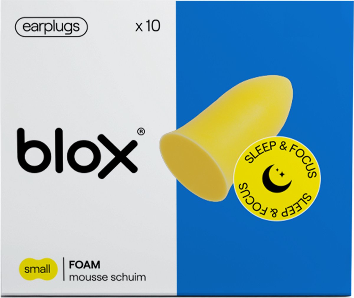 Goedkoopste BLOX Oordoppen Foam - Schuim - Small - Zeer hoog demping oordopjes - Slaap - Concentratie - Reizen - Geel - 33 dB SNR