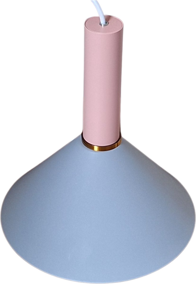 Hanglamp Modern Grijs met roze bovenstuk 25 cm - Scaldare Palermo