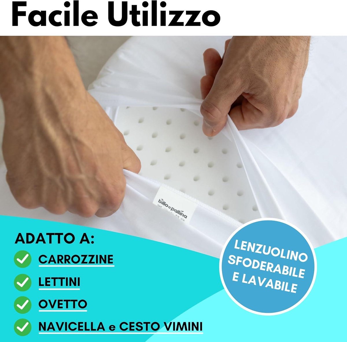 Dolce Infanzia Kinderwagenmatras Voor Baby's En Peuters Trio Kussensloop Voor Pasgeborenen Voor Peuters Kinderbed Universeel Antisoffoco Made In Italy 72 X 295 Cm