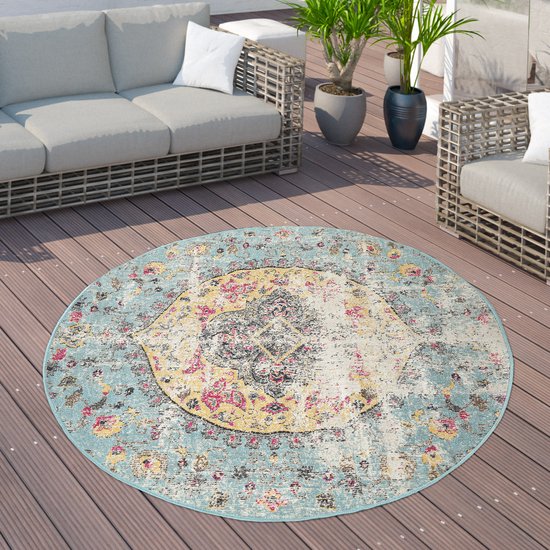 HANSE Home Kadi Oosters tapijt voor binnen en buiten, oosters plat weefsel, oosters design, klassiek, Öko-Tex weerbestendig en uv-bestendig, voor balkon, terras, tuin, crèmebeige, 120 x 180 cm