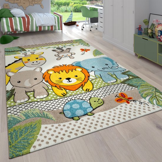 Jungle Dieren Behang Tijger | Diepgroen | Moodies Kinderbehang