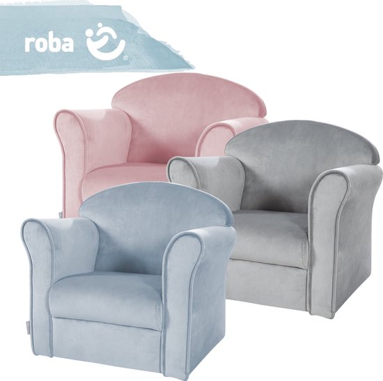 Roba Kinderfauteuil Lil Sofa Junior 43 Cm Fluweel Roze van Roba. — afbeelding 2