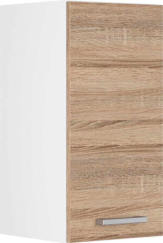 Vicco Armoire suspendue universelle R- Line, Sonoma/ Wit, 30 cm avec porte