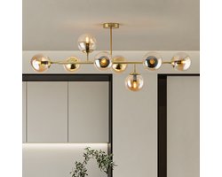LumenXL – Design plafondlamp Osem – Goud – Amber glas – E14 – Chique