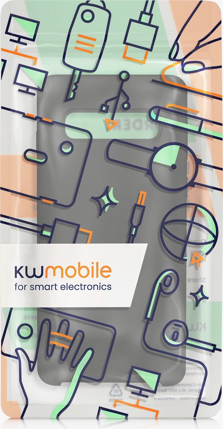 kwmobile telefoonhoesje geschikt voor Samsung Galaxy S10 - Hoesje met siliconen coating - Smartphone case in donkergrijs