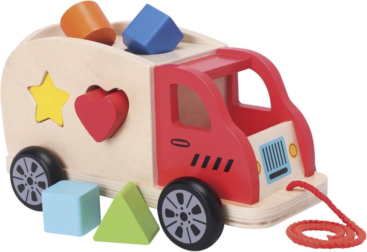 Vormenstoof Houten Vormentruck educatief speelgoed voor peuters