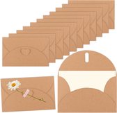 HAKACC 50 Stück Briefuschläge B6 Kraftpapier, Braune Kuverts 17,6x12