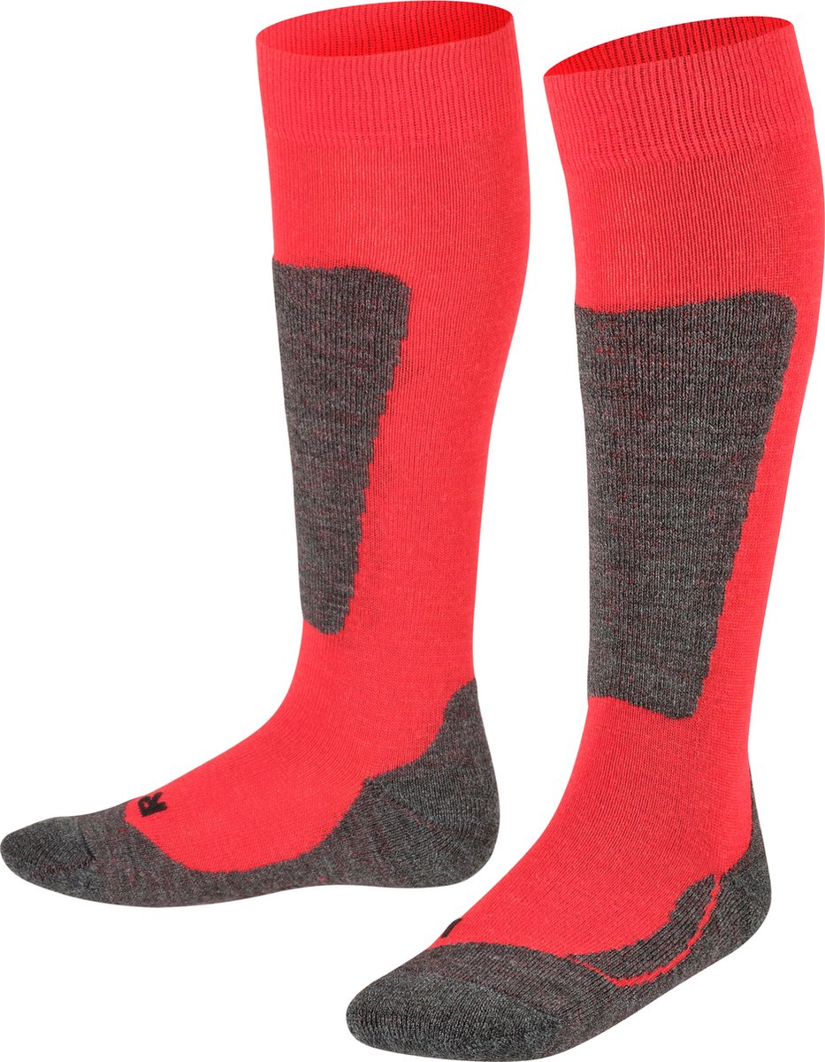 FALKE Active Ski warm dik wol functioneel materiaal skisokken kinderen Rood