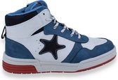 Sj Lifestyle Jongens Sneaker Hoog Blauw/OffWhite BLAUW 30