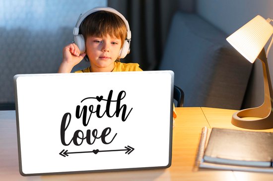 Sticker ordinateur portable - 15,6 pouces - Proverbes - Citations - Avec amour