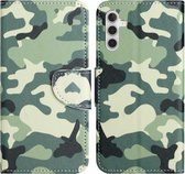 Coverup Book Case - Geschikt voor Samsung Galaxy A34 Hoesje - Camouflage