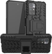 Coverup Rugged Kickstand Back Cover-- Geschikt voor Xiaomi Redmi 10 Hoesje - Zwart