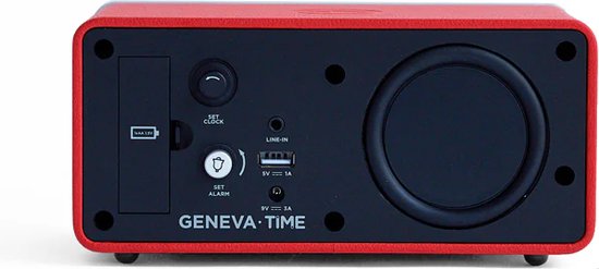 Geneva Time Wekker/bluetooth speaker - Rood van Geneva — afbeelding 5