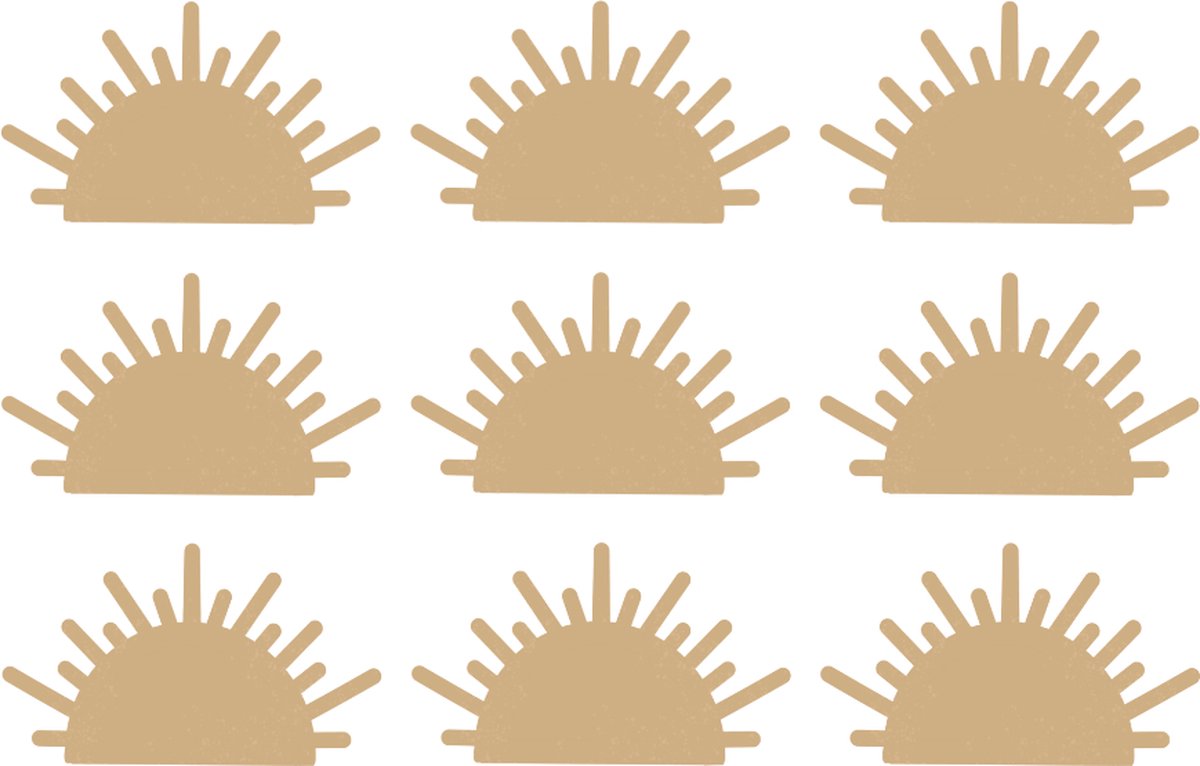 Halve zon Muursticker Beige - babykamer - decoratie - muurstickers