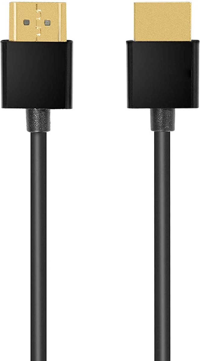 NÖRDIC HDMI-470 HDMI2.1 Kabel - 8K 60Hz - 4K 120Hz - 48Gbps - 25cm - Zwart