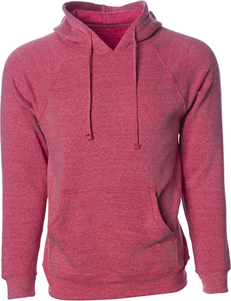 Independent Unisex Midweight Special Blend Raglan Hooded Pullover – XXL Pomegranate