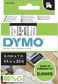 DYMO D1 - Standard Étiquettes - Noir sur blanc - 6mm x 7m