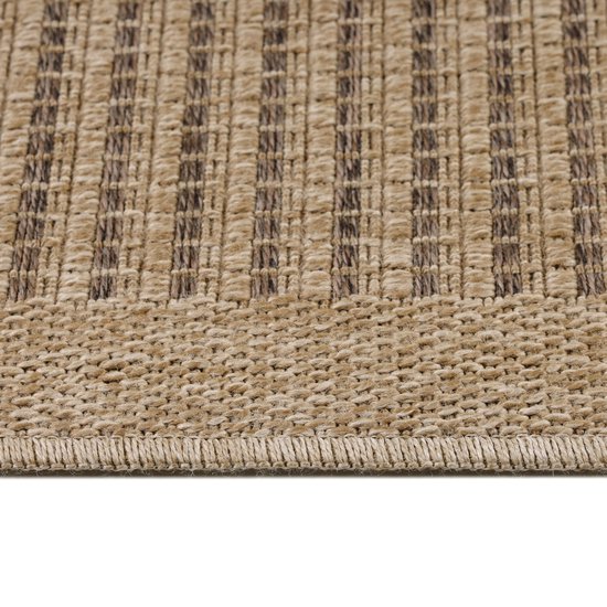 Natur Rug Bali Tapis Extérieur Sisal Poils Ras Intérieur et Plein air Beige Zwart - 160x230 CM