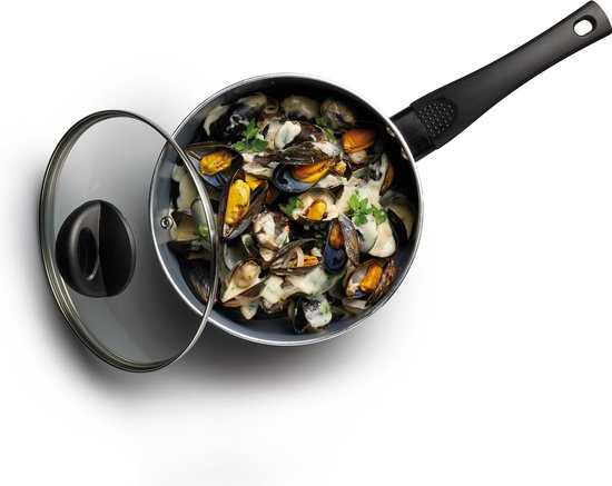 Royal Swiss - Pannenset Inductie 12-delig - Glazen Deksel - RVS Pan Steelpan Koekenpan Pfas Vrij 2