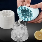 Ijsblokmaker Siliconen - Blauw -Cilinder ijsbak Siliconen mal- Ijsblokjes - Ijsklontjes - ijsklontjes maker - vakantie ijsklontjes maker - ijsblok vorm - koude zomer -