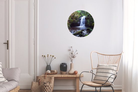 WallCircle - Muursticker - Cercle mural - Cascade - Nature - Water - ⌀ 30 cm - Cercle mural - Autocollant - Sticker mural rond