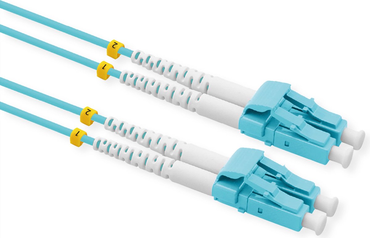 VALUE glasvezelkabel 50/125µm OM3, LC/LC, Low-Loss connector, turkoois, 20 m