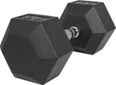 Gorilla Sports Dumbell - 25 kg - Gietijzer (rubber coating) - Hexagon
