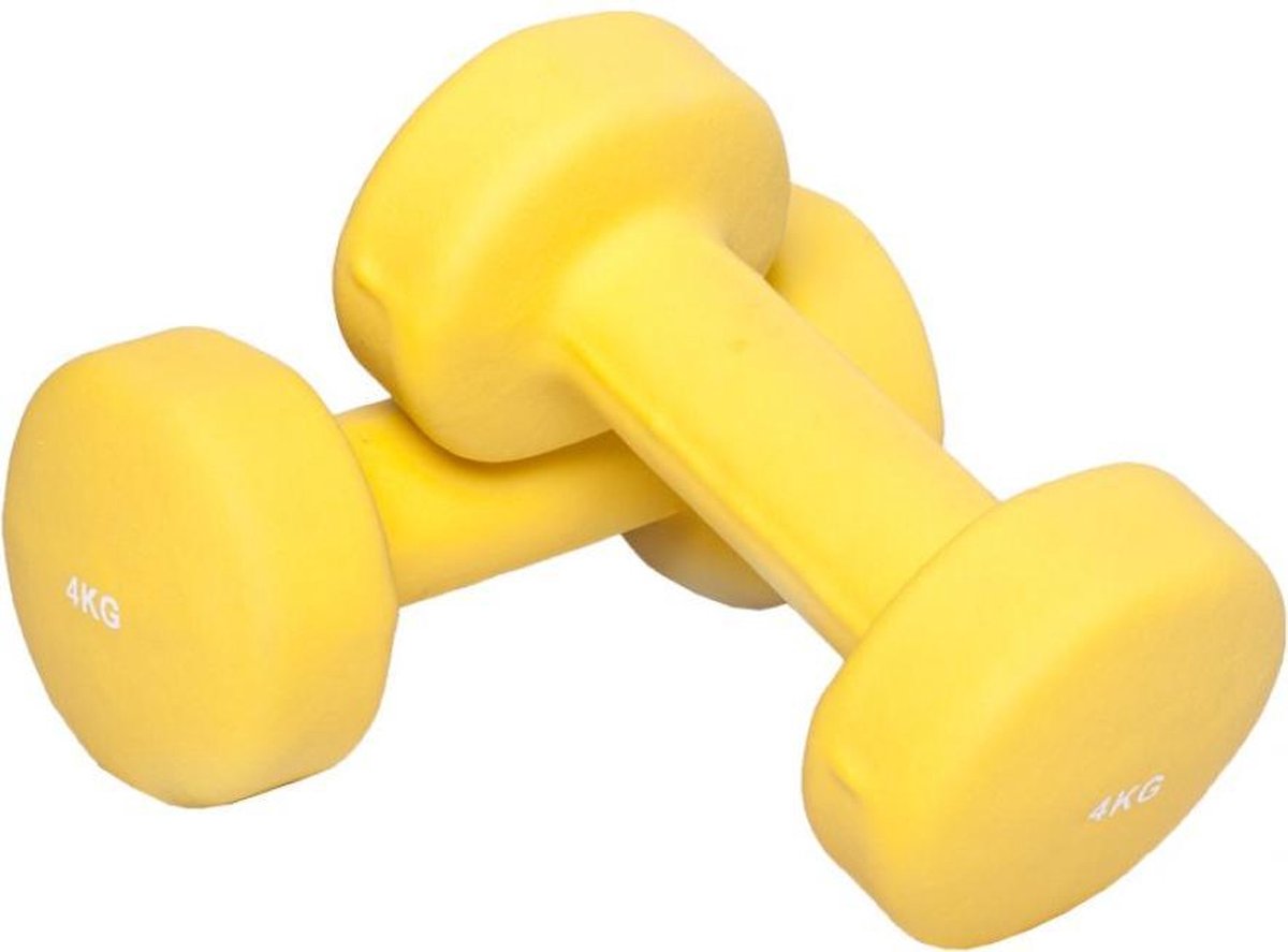 Gorilla Sports Dumbbels Vinyl 8 kg (2 x 4 kg) voor aerobics training