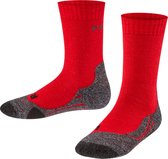 FALKE TK2 anti-blaar dik wol functioneel materiaal wandelsokken kinderen rood - maat 27-30