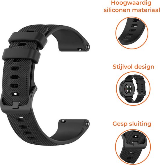 Strap-it Xiaomi Watch S1 Bracelet en silicone de luxe - Noir