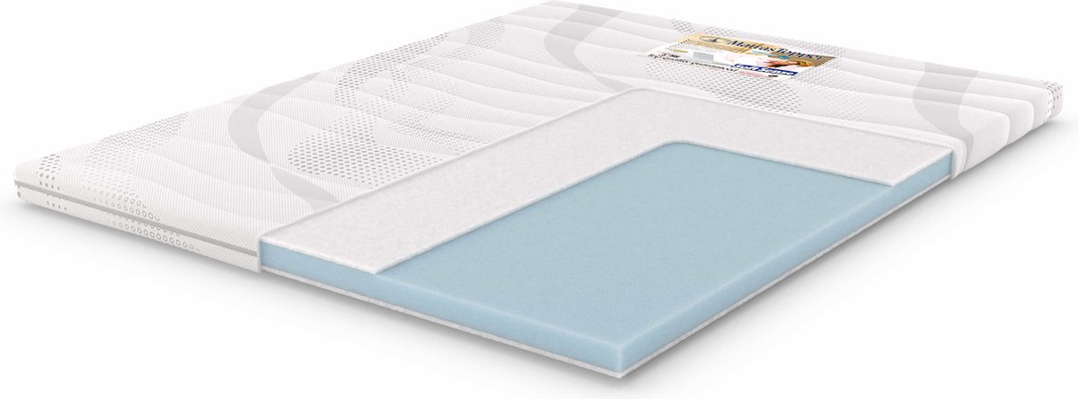 Harris&Darwin Soft Sense Topper 80x210 cm - Matras Topdekmatras - Koudschuim Matrastopper - Medium Hardheid - HR Topmatras Wit
