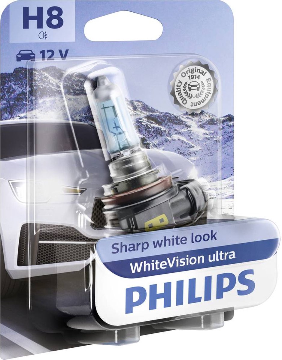Philips 12360WVUB1 Halogeenlamp WhiteVision Ultra H8 35 W 12 V | bol.com