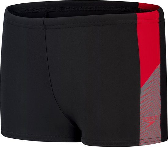 Speedo Dive Aquashort Zwart/Rood Jongens Sportzwembroek - Maat 176