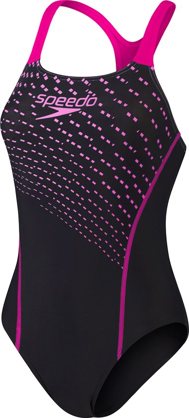 Speedo Medley Logo 1 pièce maillot de bain sport femme Zwart/violet -  taille 46 | bol