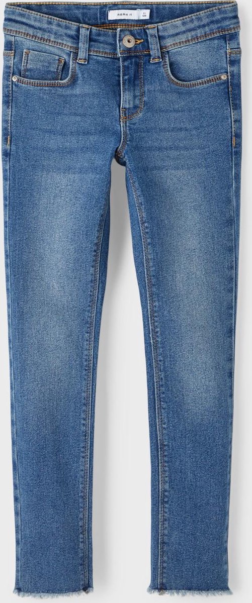 name it NKFPOLLY SKINNY NOOS Jeans JEANS - Meisjes 1191-IO Denim Medium Blue Maat - 134