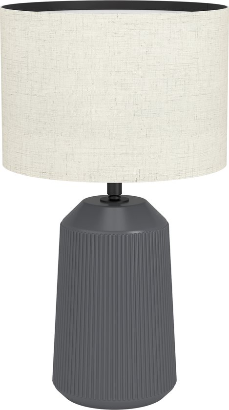Lampe de table EGLO Capalbio - E27 - 41 cm - Grijs/ Sable - Céramique