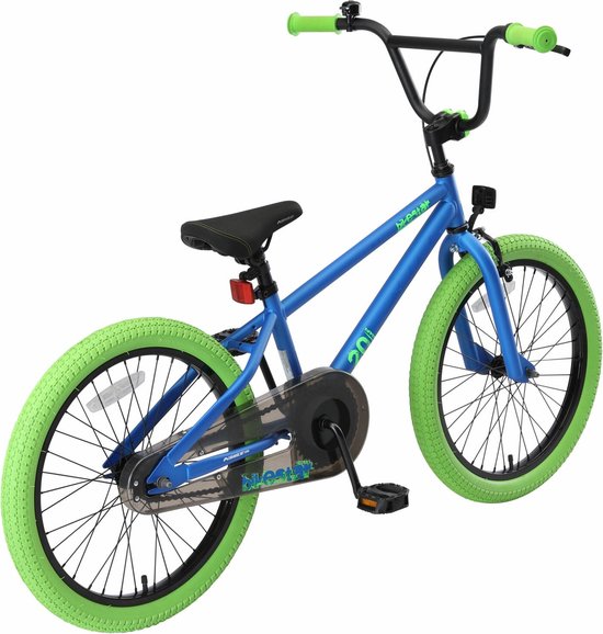 Bikestar 20 inch BMX kinderfiets, blauw / groen van Bikestar — afbeelding 3