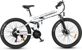L26 PRO opvouwbare Fatbike E-bike 500 Watt motorvermogen top snelheid 35 km/u 26X2.35 inch banden 21 versnellingen Wit
